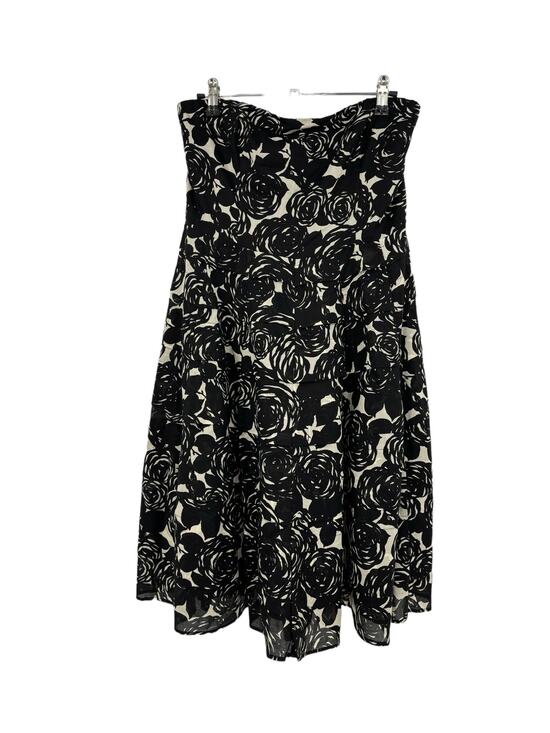 The Limited Dresses & Skirts - The Limited Event Dress Womens 6 Mini Floral Tiered Strapless Black White Party